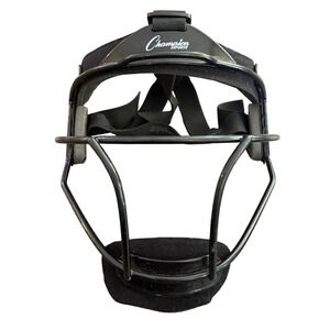 Champion Sports Softball Fielder Face Mask Black Adult Metal Adjustable